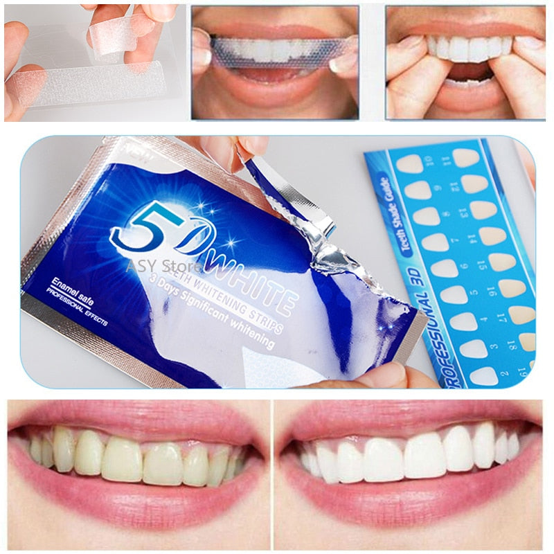 5D Gel Teeth Whitening Strips White Tooth