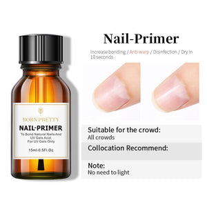 Nail-Primer, Prep Dehydrator, Gel Nail Polish ZONDER UV/LED LAMP