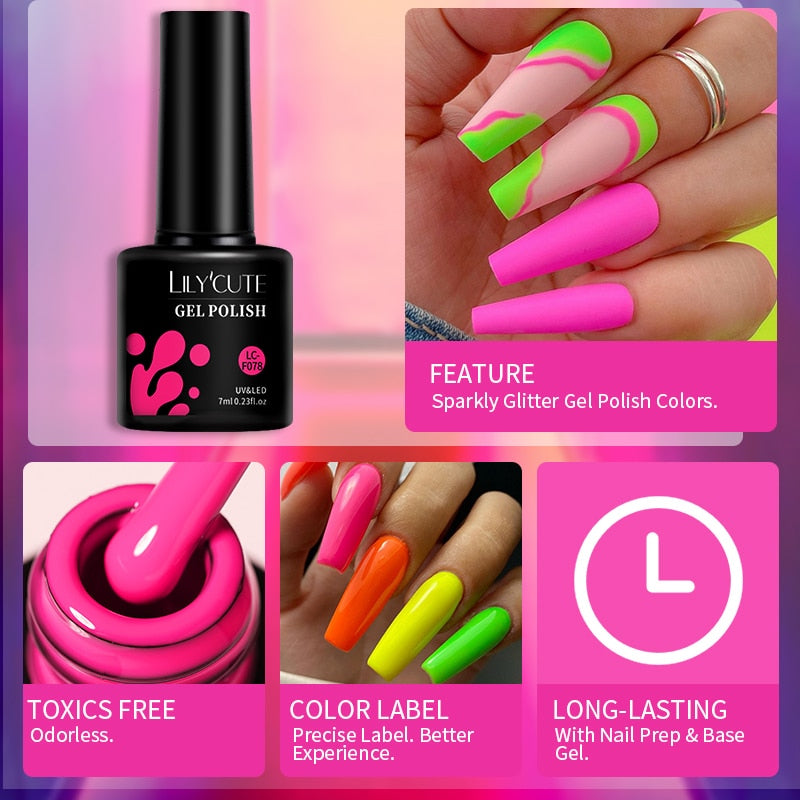 Neon Nail Gel Polish