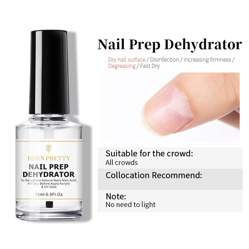 Nail-Primer, Prep Dehydrator, Gel Nail Polish ZONDER UV/LED LAMP